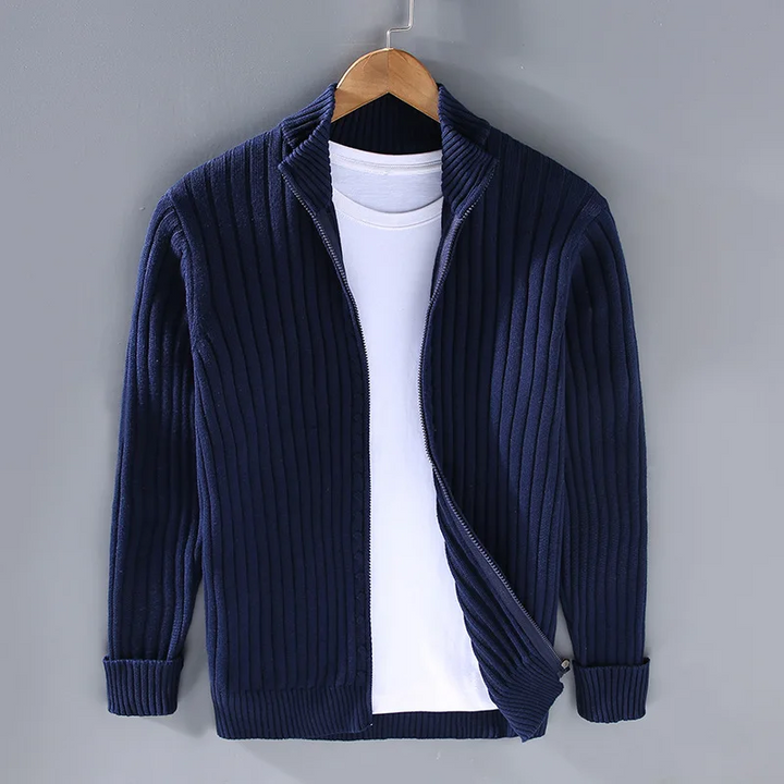 Rollkragenstrickjacke für Männer