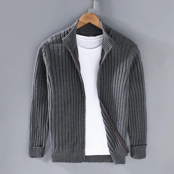 Rollkragenstrickjacke für Männer