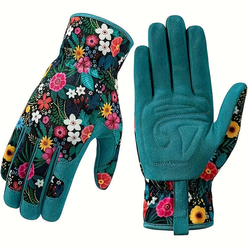 Atmungsaktive Gartenhandschuhe mit Blumenmuster