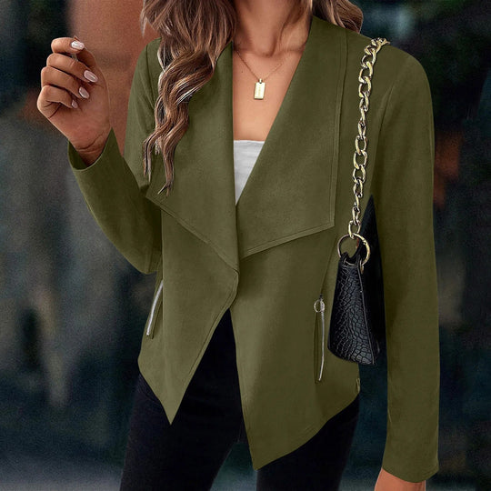 Nord Taschen | Elegante Wasserfalljacke mit Reißverschlussdetails