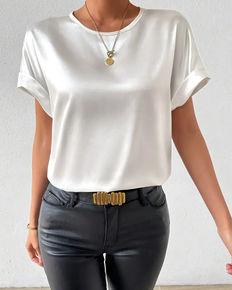 Nord Taschen | T-Shirt Rundhals Satin Glatt