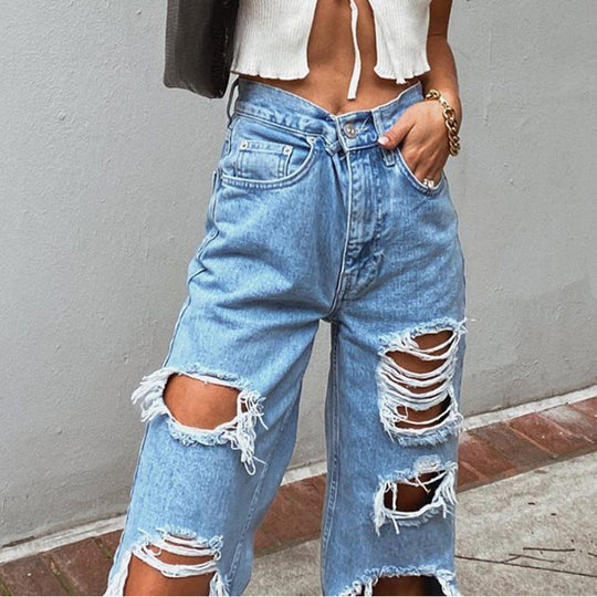 Vittorelli | Damenjeans mit Rissen und Washed-Effekt