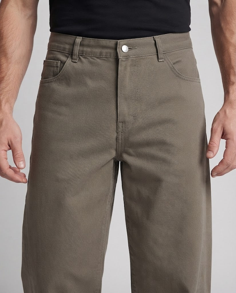 Herren Locker geschnittene Workstyle-Twill-Hose mit durchgehender Seitennaht Nord Taschen