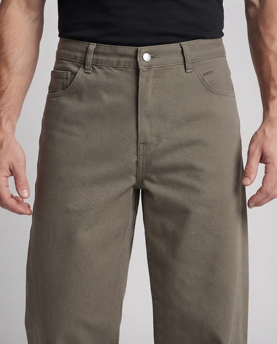 Herren Locker geschnittene Workstyle-Twill-Hose mit durchgehender Seitennaht Nord Taschen