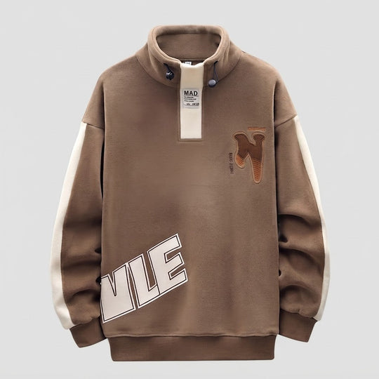 Damen Sportliches Oversized Sweatshirt Nord Taschen