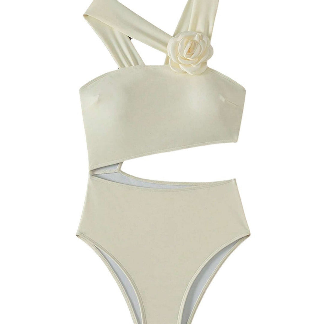 Einfarbiger sexy hohler Badeanzug