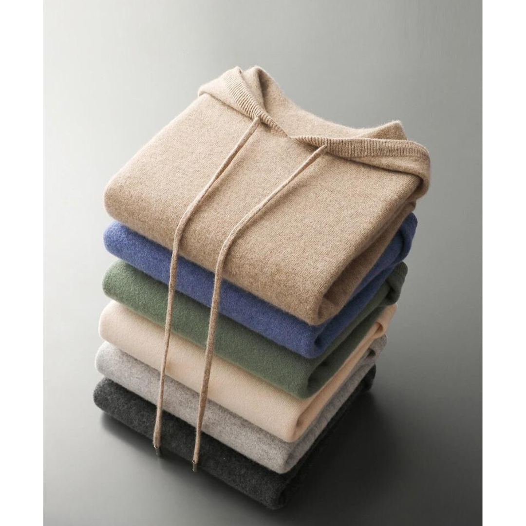 Merino Strick Kapuzenpullover
