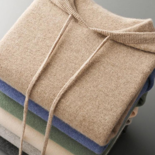 Merino Strick Kapuzenpullover