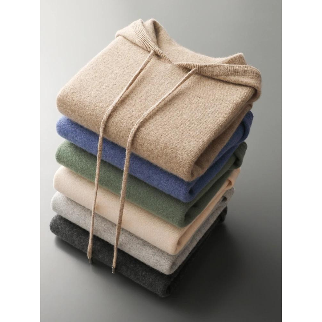 Merino Strick Kapuzenpullover