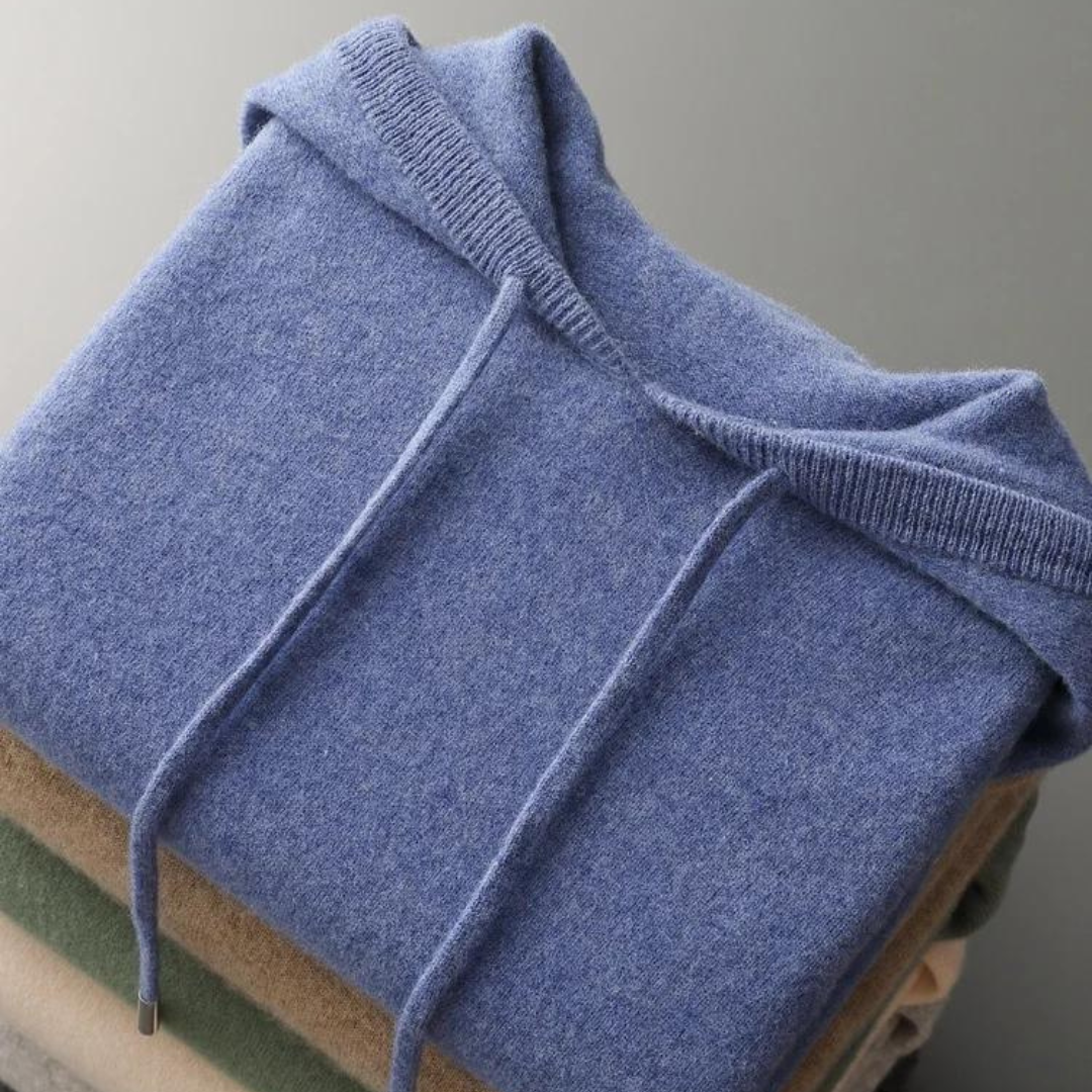 Merino Strick Kapuzenpullover