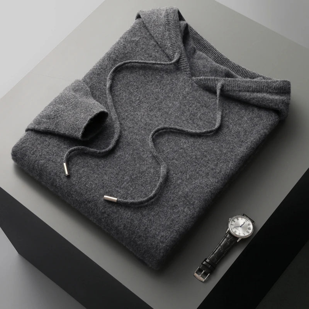 Merino Strick Kapuzenpullover