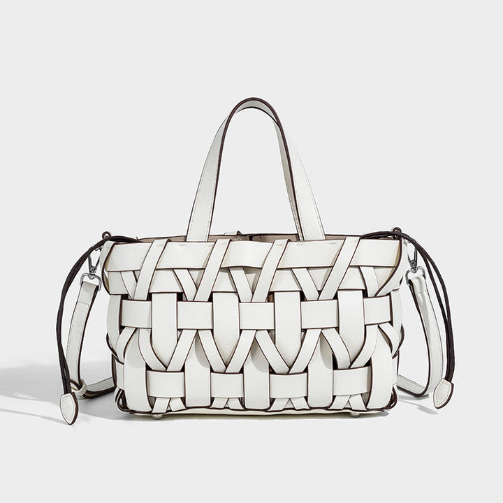 Nord Taschen | Gewebte vegane Leder-Schultertasche, Oberer Griff