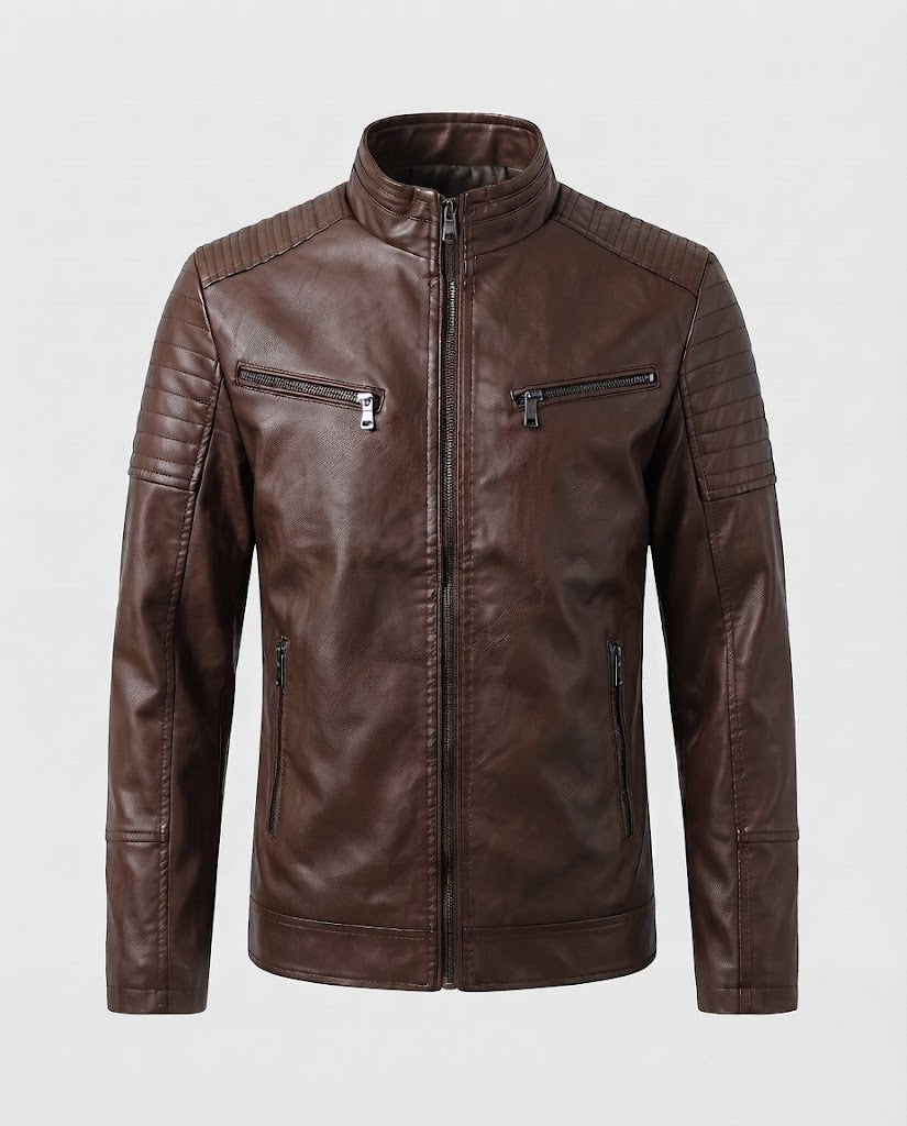 Herren modische Bikerjacke mit Steppdetails Nord Taschen