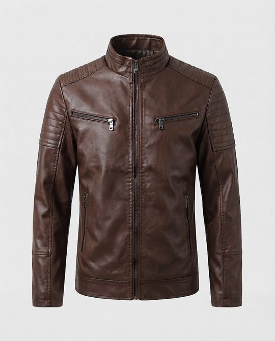 Herren modische Bikerjacke mit Steppdetails Nord Taschen