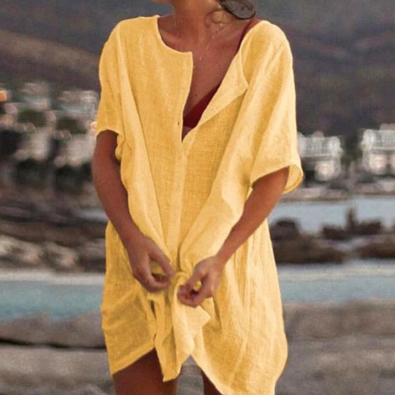 Einfarbiges, Übergroßes Kleid