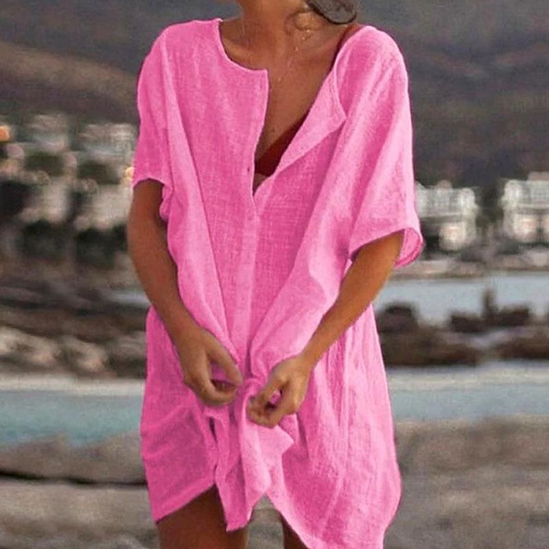 Einfarbiges, Übergroßes Kleid