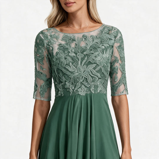 Elegantes Luftiges Midi Kleid Chiffon