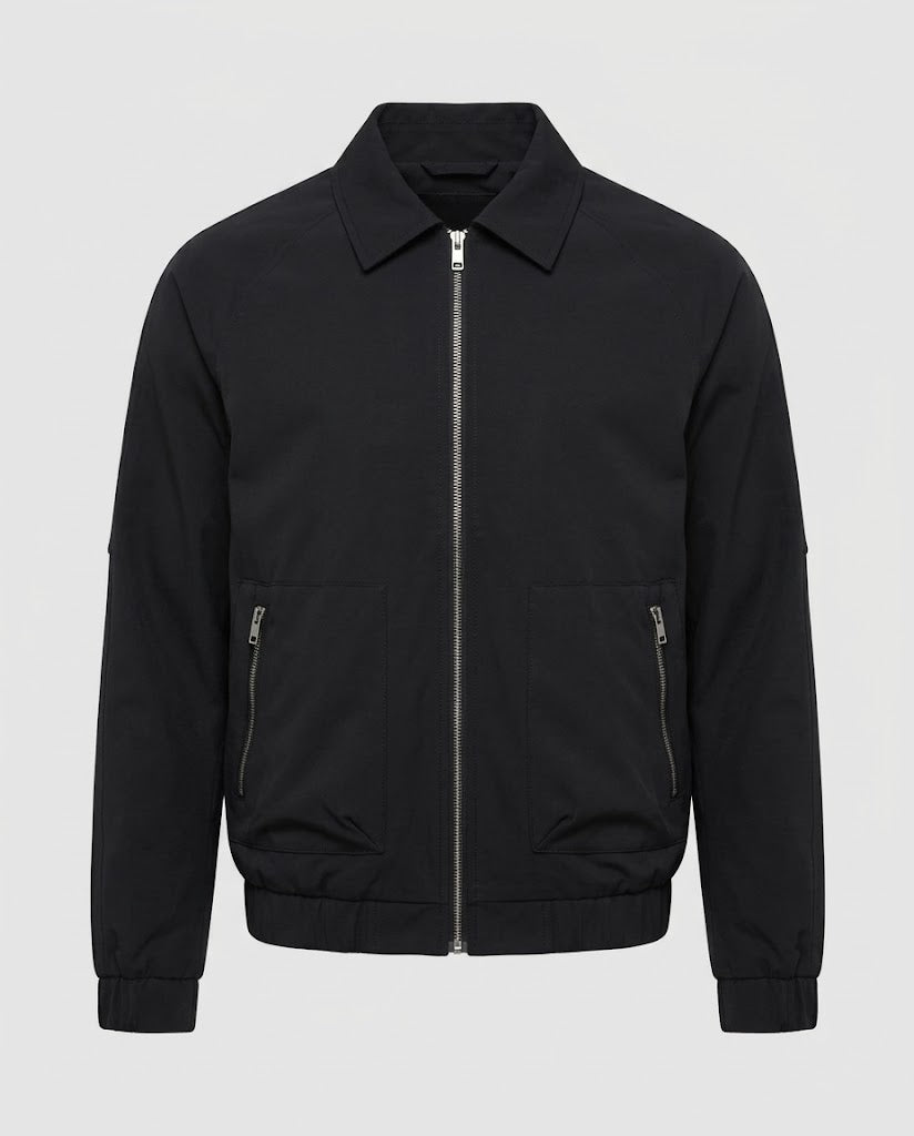 Herren Tech-Utility-Bomberjacke mit Hemdkragen, verdecktem Reißverschluss und D‑Ring-Detail Nord Taschen