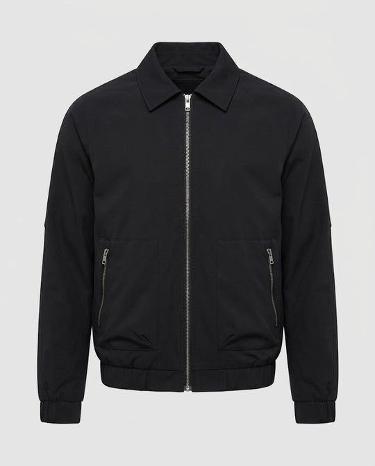 Herren Tech-Utility-Bomberjacke mit Hemdkragen, verdecktem Reißverschluss und D‑Ring-Detail Nord Taschen