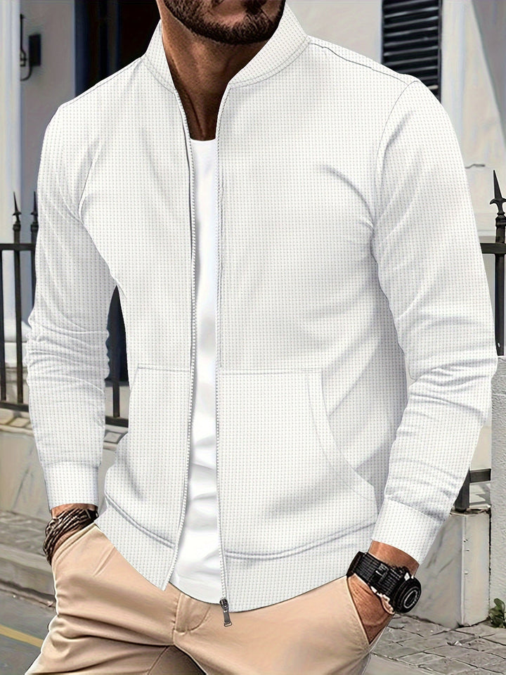 Elegante Jacke mit Reißverschluss Baumwollmischung Stilvoll und Bequem