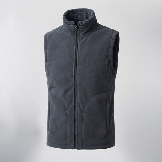 Herren Warme Thermo-Fleeceweste mit Sherpa-Innenfutter, Stehkragen und verdeckten Eingrifftaschen Nord Taschen