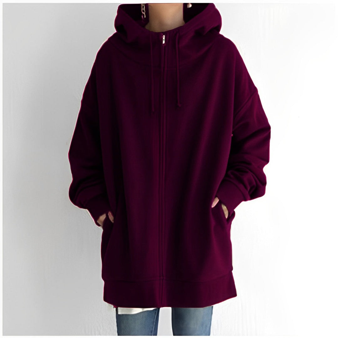Fleece-Hoodie mit Reißverschluss