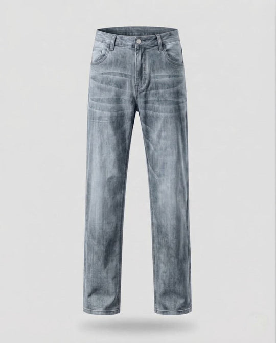Herren Relaxed-Fit Denim-Hose mit extra weitem Bein und elastischem Komfortbund Nord Taschen