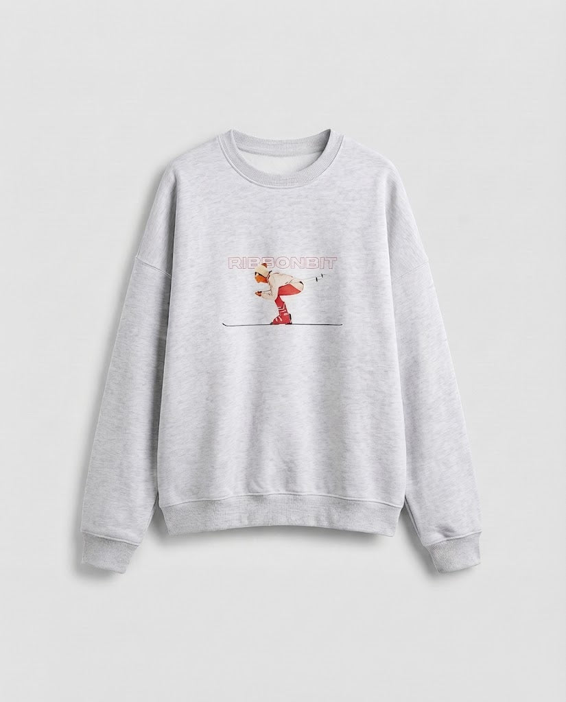 Damen Oversize-Sweatshirt mit Ski-Print und entspannter Dropped-Shoulder-Silhouette Nord Taschen