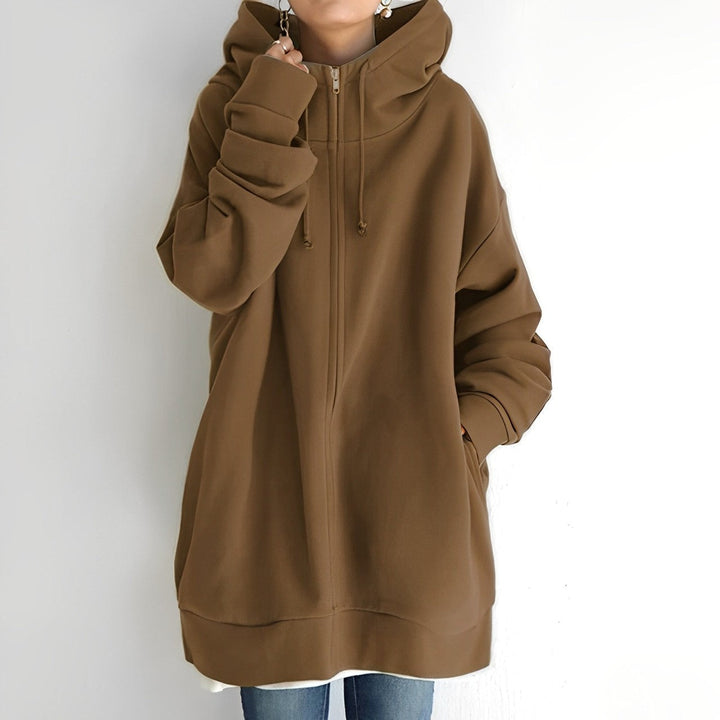 Fleece-Hoodie mit Reißverschluss