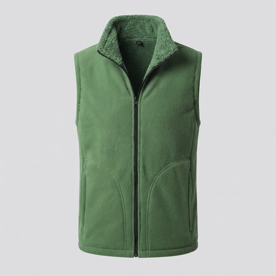 Herren Warme Thermo-Fleeceweste mit Sherpa-Innenfutter, Stehkragen und verdeckten Eingrifftaschen Nord Taschen