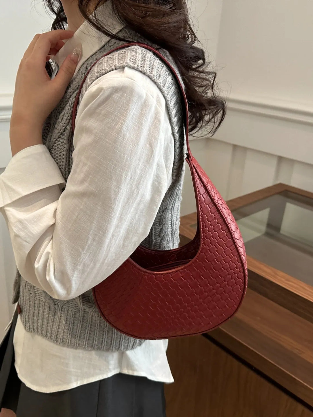 Nord Taschen | Gewebte Kurven-Schultertasche