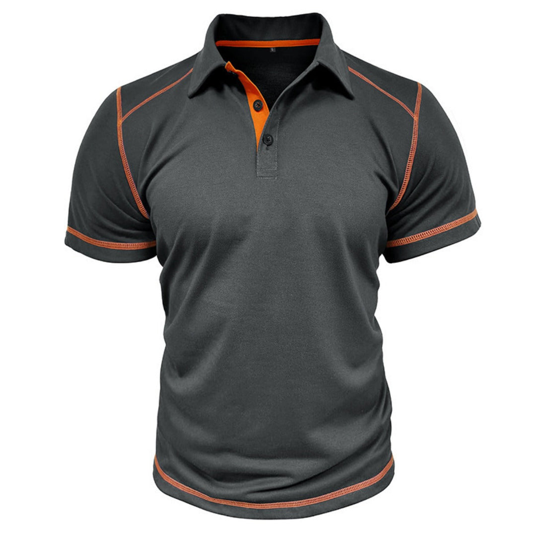 Kurzärmeliges Poloshirt zum Spleißen