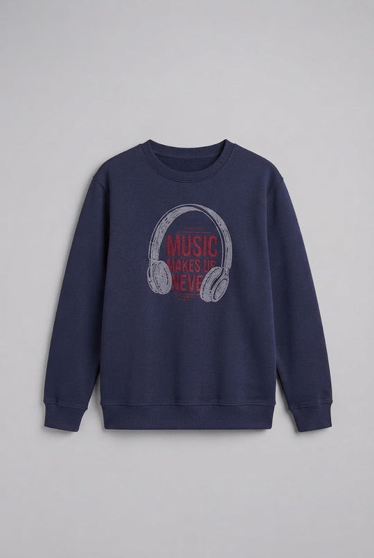 Damen Gemütlicher Sweatshirt mit Kopfhörer Design Nord Taschen
