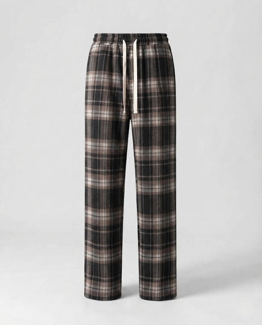 Damen Bequeme Karierte Hose Nord Taschen