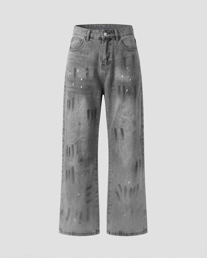 Damenmode Hochbundige Baggy Jeans Nord Taschen