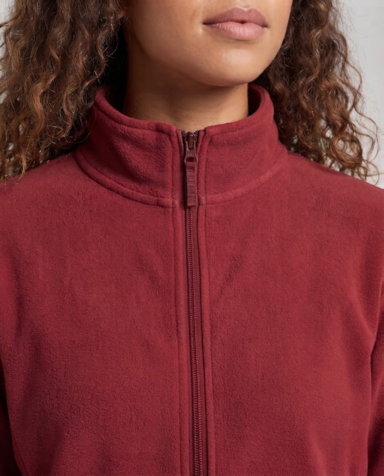 Damen Fleecejacke mit Stehkragen, durchgehendem Reißverschluss und Seitentaschen Nord Taschen