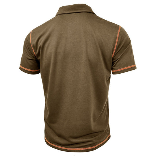 Kurzärmeliges Poloshirt zum Spleißen