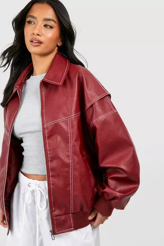 Übergröße Jacke mit Reißverschluss und Eleganter Optik