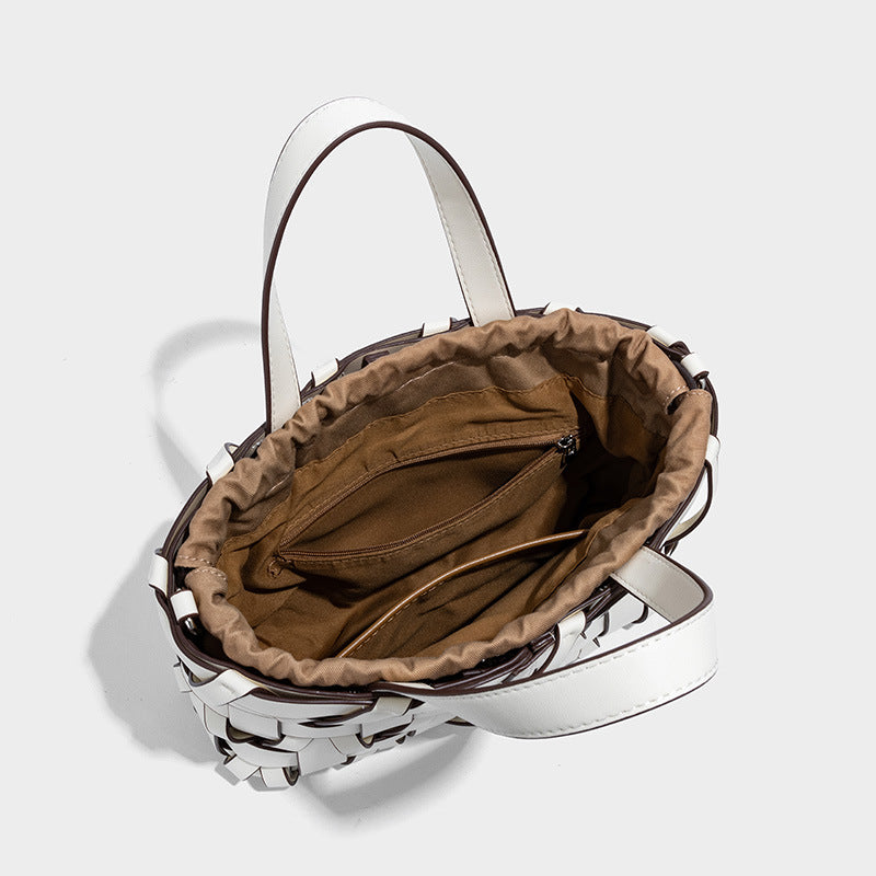 Nord Taschen | Gewebte vegane Leder-Schultertasche, Oberer Griff