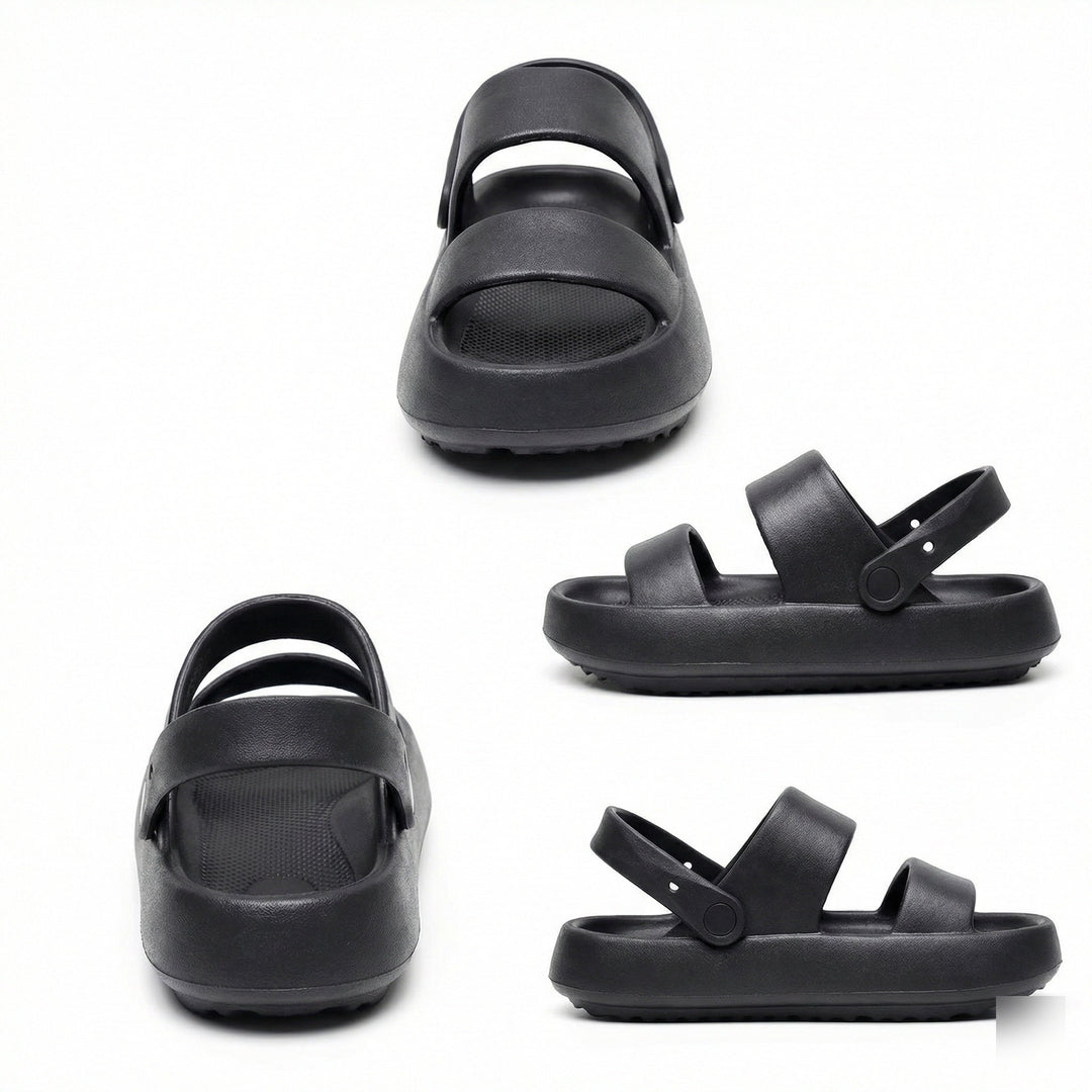 Orthopädische Sandalen Comfort Plus Pantoletten mit Doppelriemen Gepolsterte, Lässige Slip-On-Sandalen - Arvani