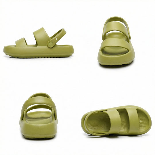 Orthopädische Sandalen Comfort Plus Pantoletten mit Doppelriemen Gepolsterte, Lässige Slip-On-Sandalen - Arvani