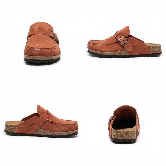 Clogs - Damen Retro Wildleder Slip-On Mule - Vittorelli