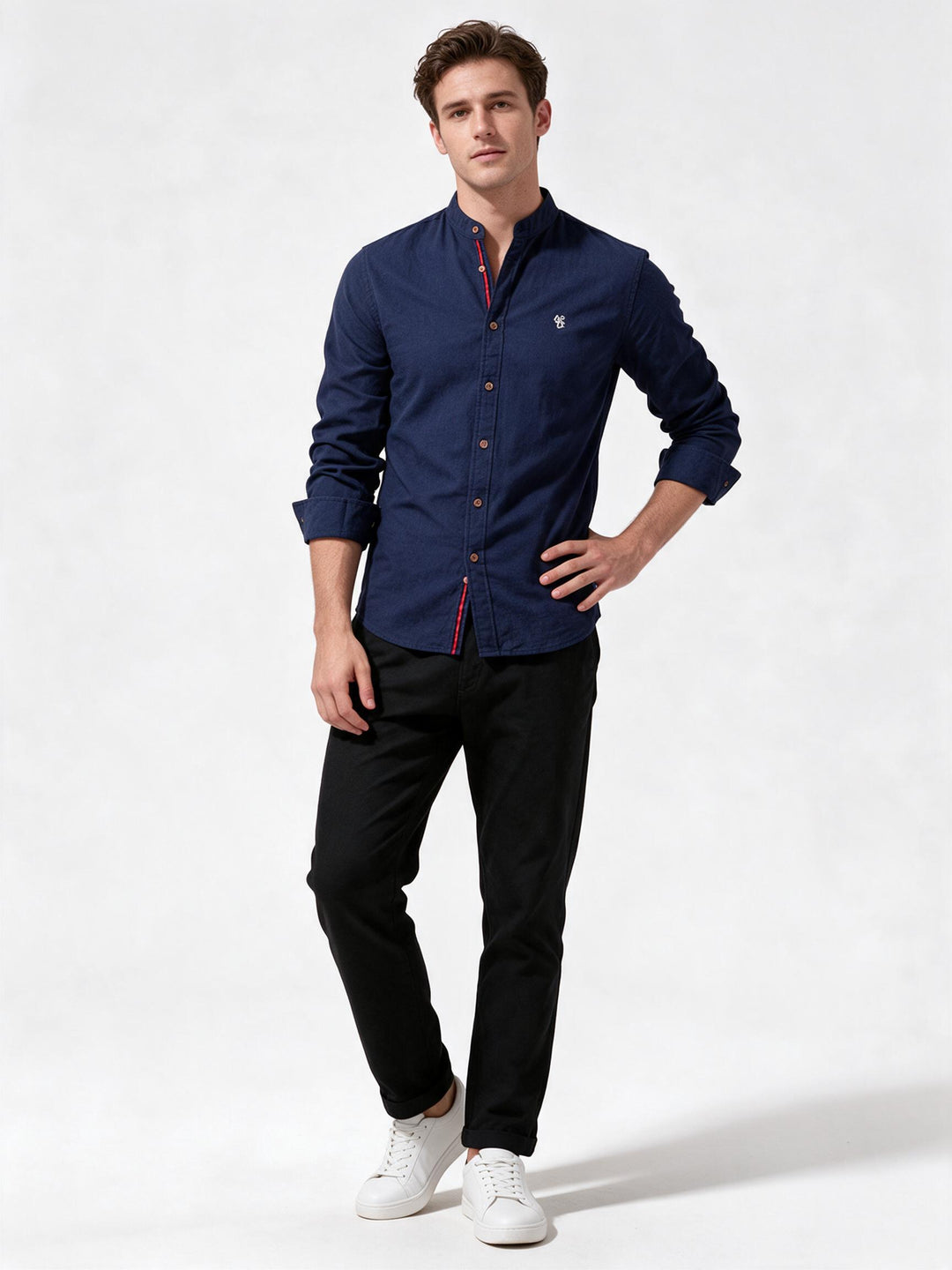 Herren Trachtenhemd Traditionelles Design Modern