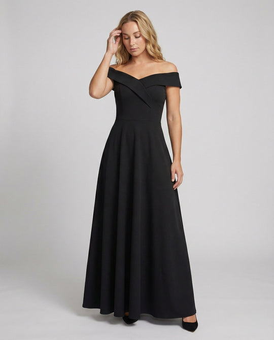 Elegantes Off-Shoulder Langes Catwalk Abendkleid - Arvani
