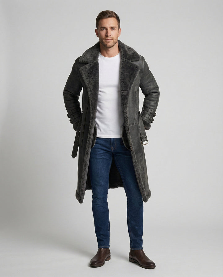Langer Luxus Wintermantel