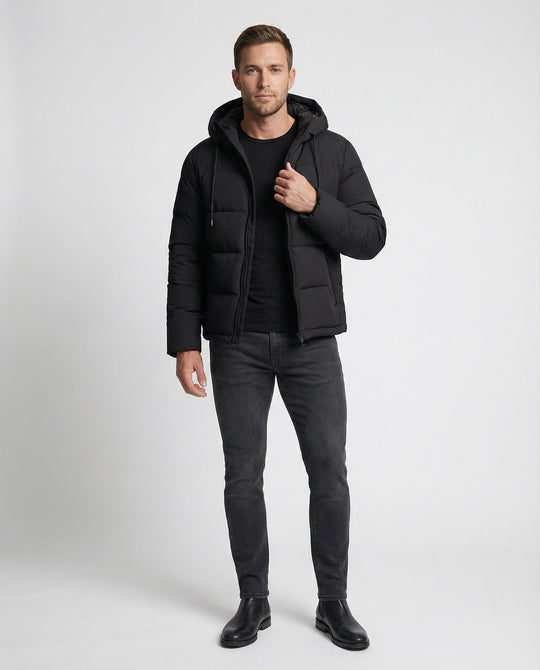Herren Pufferjacke Winter Warm