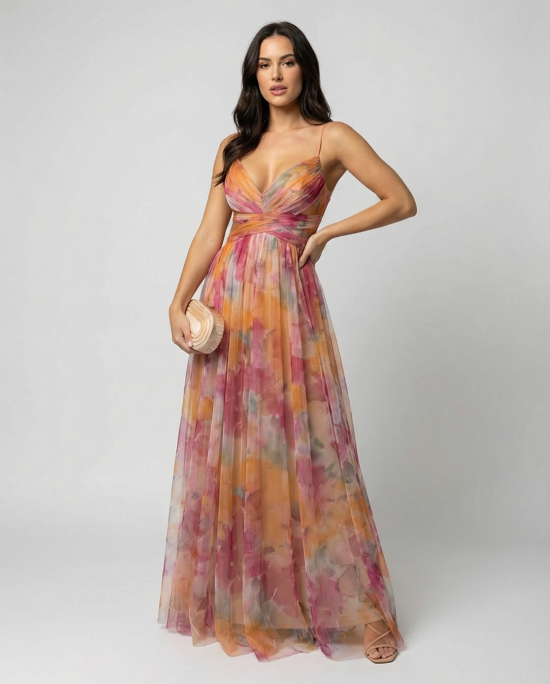 Elegantes Maxikleid im Schönen Blumenmuster für festliche Anlässe | Nord Taschen