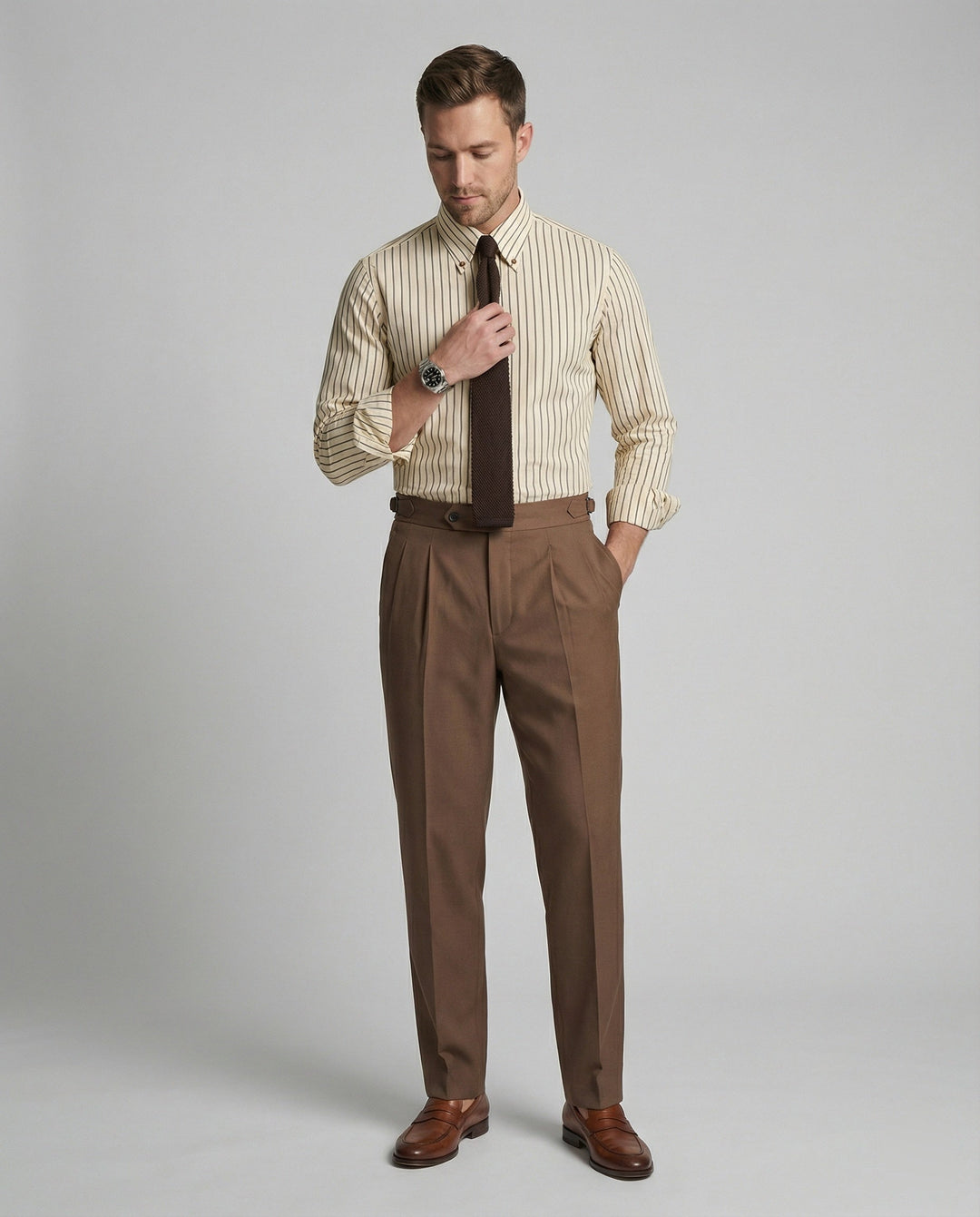 Herren Langarmhemden Business Slim