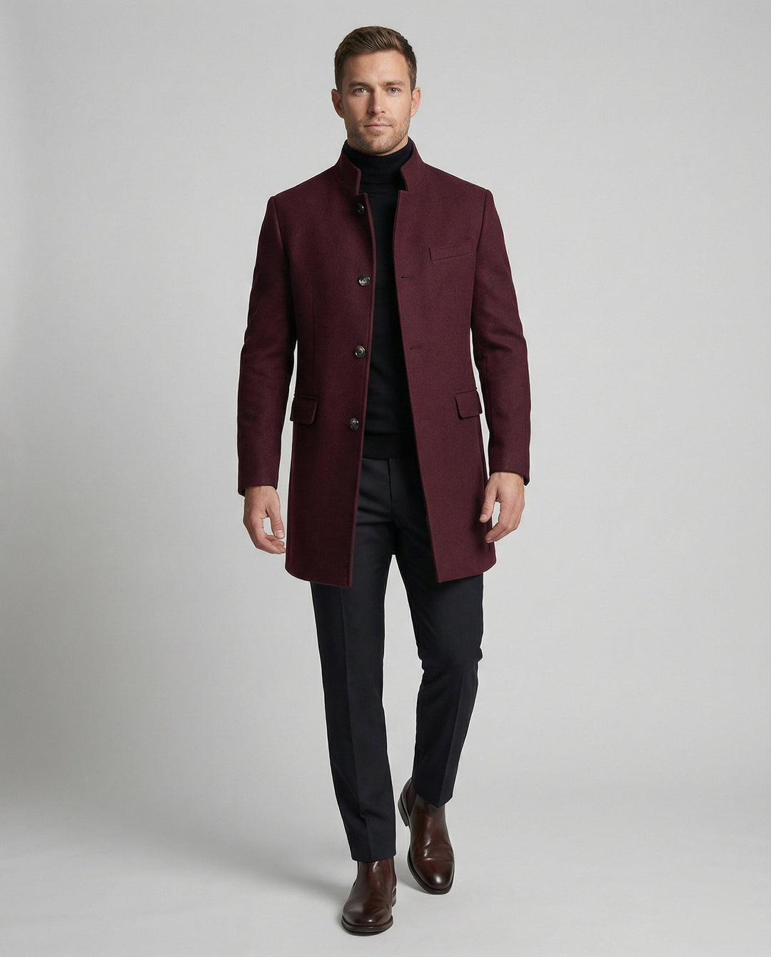 Eleganter Herrenmantel Warm