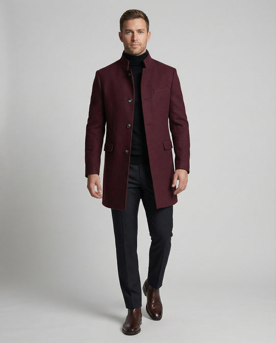 Eleganter Herrenmantel Warm